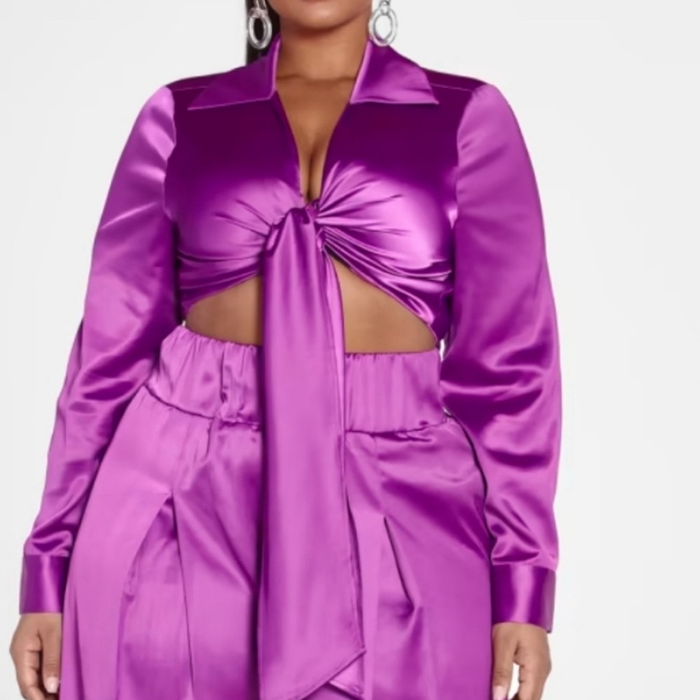 LA REINA TIE FRONT CROPPED TOP – FTF LAB: FRANKIE TAVARES Size 0